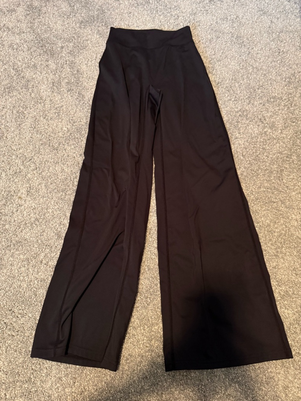 High-Waist Black Wide-Leg Leggings